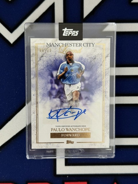 PAULO WANCHOPE 2023/24 TOPPS MANCHESTER CITY FOREVER LEGENDS AUTO #6/25
