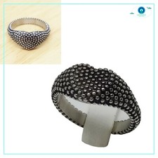 Anello Acciaio Uomo Donna Puntinato Chevalier a Cuore  Mignolo