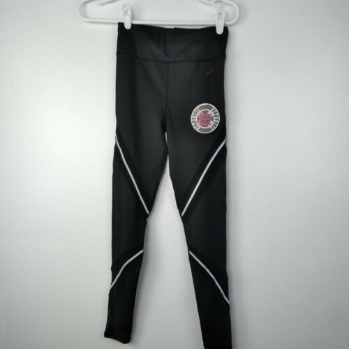 Fit Republic Leggings Small Black Netting L27 Activewear Workout Casual NWT