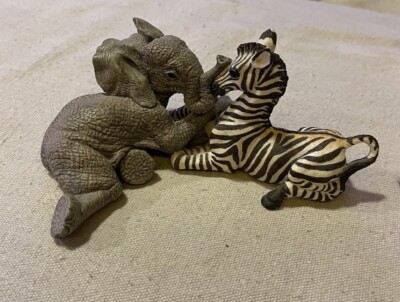 The Herd Star and Stripes #3401 By Martha Carey Elephant & Zebra Figurine