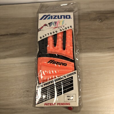 MLB Diamond Mizuno TechFIRE PRO Batters Glove Adult Medium RH Orange