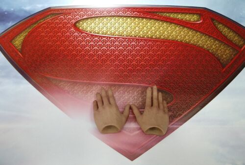 1/6 Hot Toys  Man Of Steel Superman MMS200 Pair of Relaxed Palms  *US Seller*  - Afbeelding 1 van 4