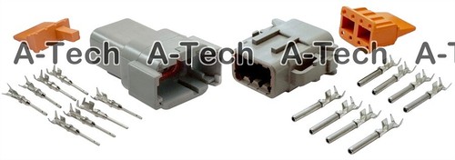 KIT CONECTOR ELÉCTRICO IMPERMEABLE 8 PINES DEUTSCH DTM DTM04-08P DTM06-8S - Imagen 2 de 2