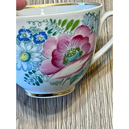 Lomonosov Floral Teacup with gold trim made in USSR - Bild 2 von 5
