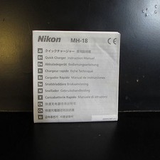 Used Nikon MH - 18 Camera AC adapter charger guide Manual O401412