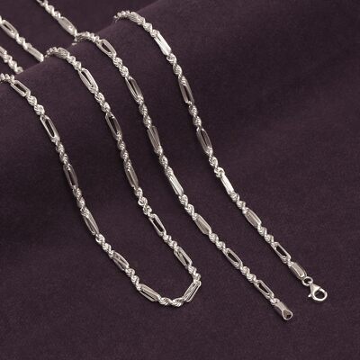 925 Sterling Silver Italian 3.5mm Milano Rope Chain Necklace for Women Teen 18In