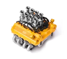 RC 1/10 Scale V8 STACKED ENGINE Motor Cooling Fan Heat Sink -TRX4 SCX10- YELLOW