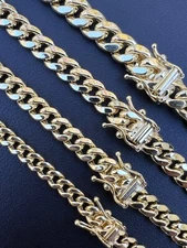 Real 10k Yellow Gold Miami Cuban Link Chain Necklace 4.5-7mm 18-26" Box Lock