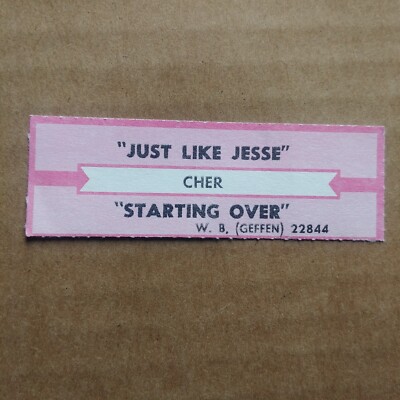 CHER Just Like Jesse James JUKEBOX STRIP Record 45 rpm 7''