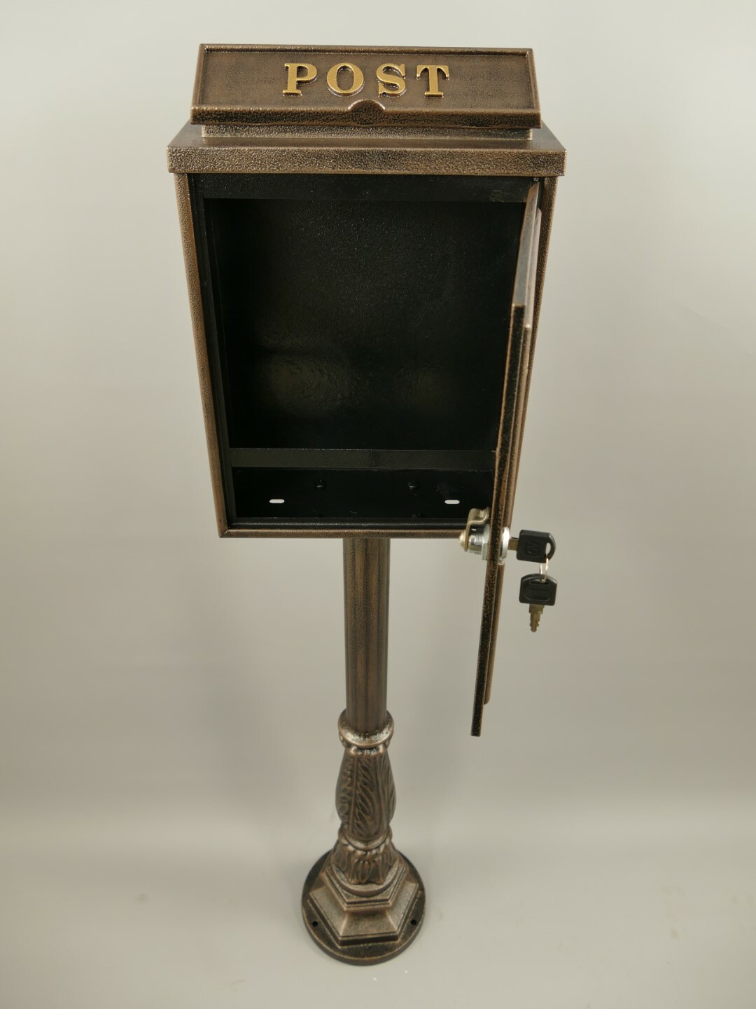 BRIEFKASTEN Fuß Ständer braun NOSTALGIE - LOOK Jugendstil Postkasten Letterbox Populaire nieuwe baan