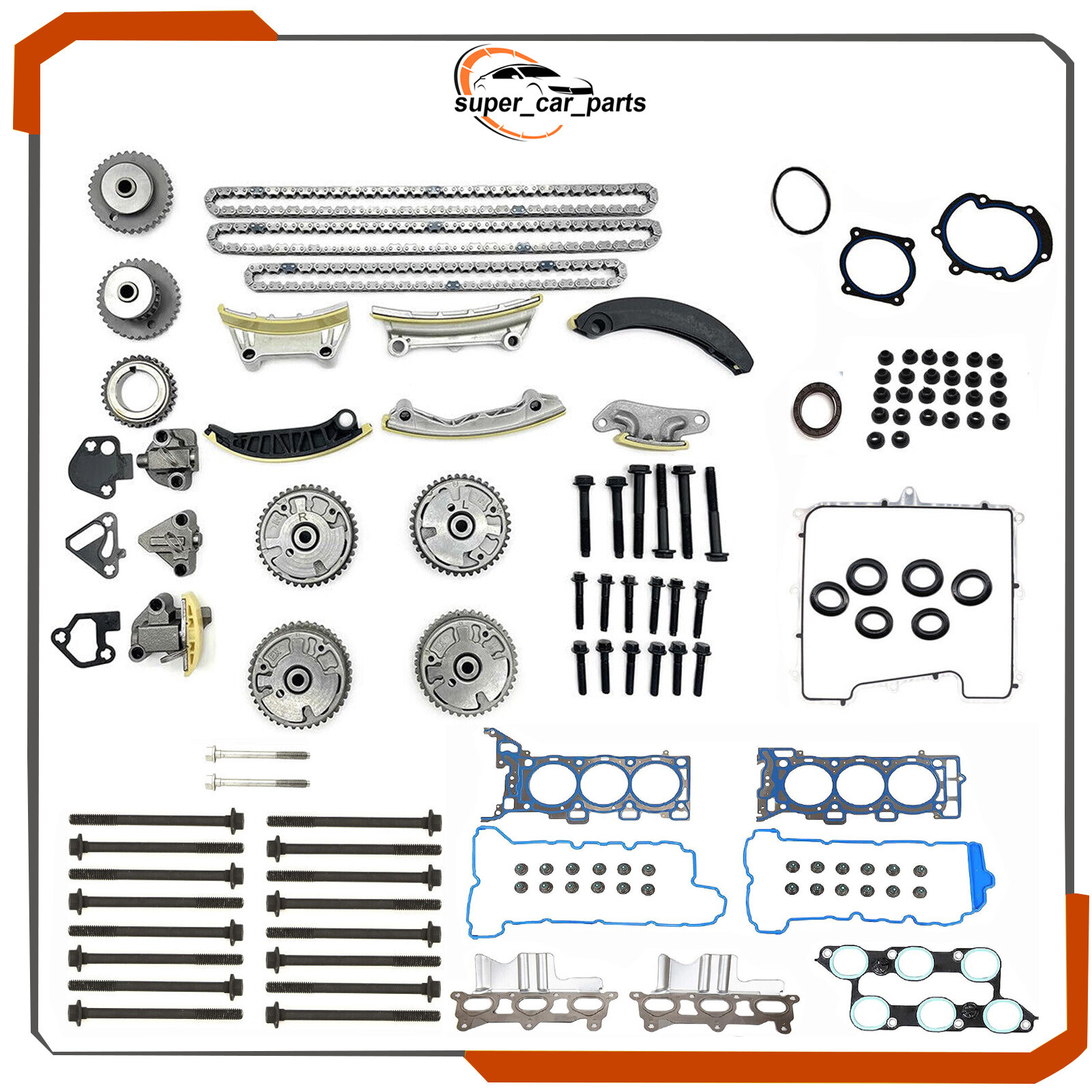 4VVT Timing Chain Head Gasket Set For Chevrolet GMC CTS SRX 1115 3.6l