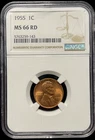 1955 P Lincoln Wheat Cent Penny NGC MS66 RD