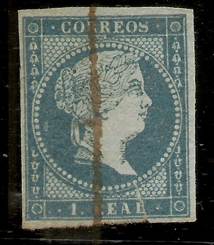 España Edifil 41 (º) 1 Real Azul verdoso Isabel II 1855 NL1378 - Bild 9 von 10