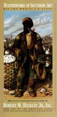 1994 WILLIAM A WALKER EXHIBIT AD, ''OLD JEB'' OIL PAINTING, GALLERY PRINT AD