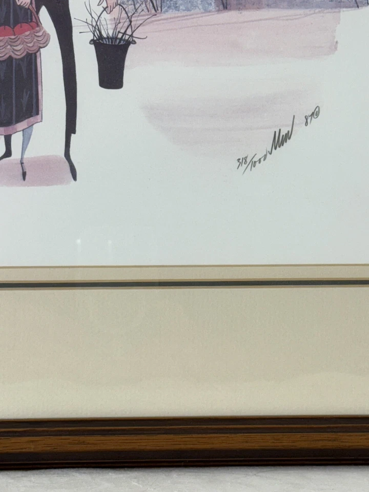 1987 P. Buckley Moss Society литография «Домохозяйки» 318/1000, печать и матовая подпись - Изображение 4 из 4