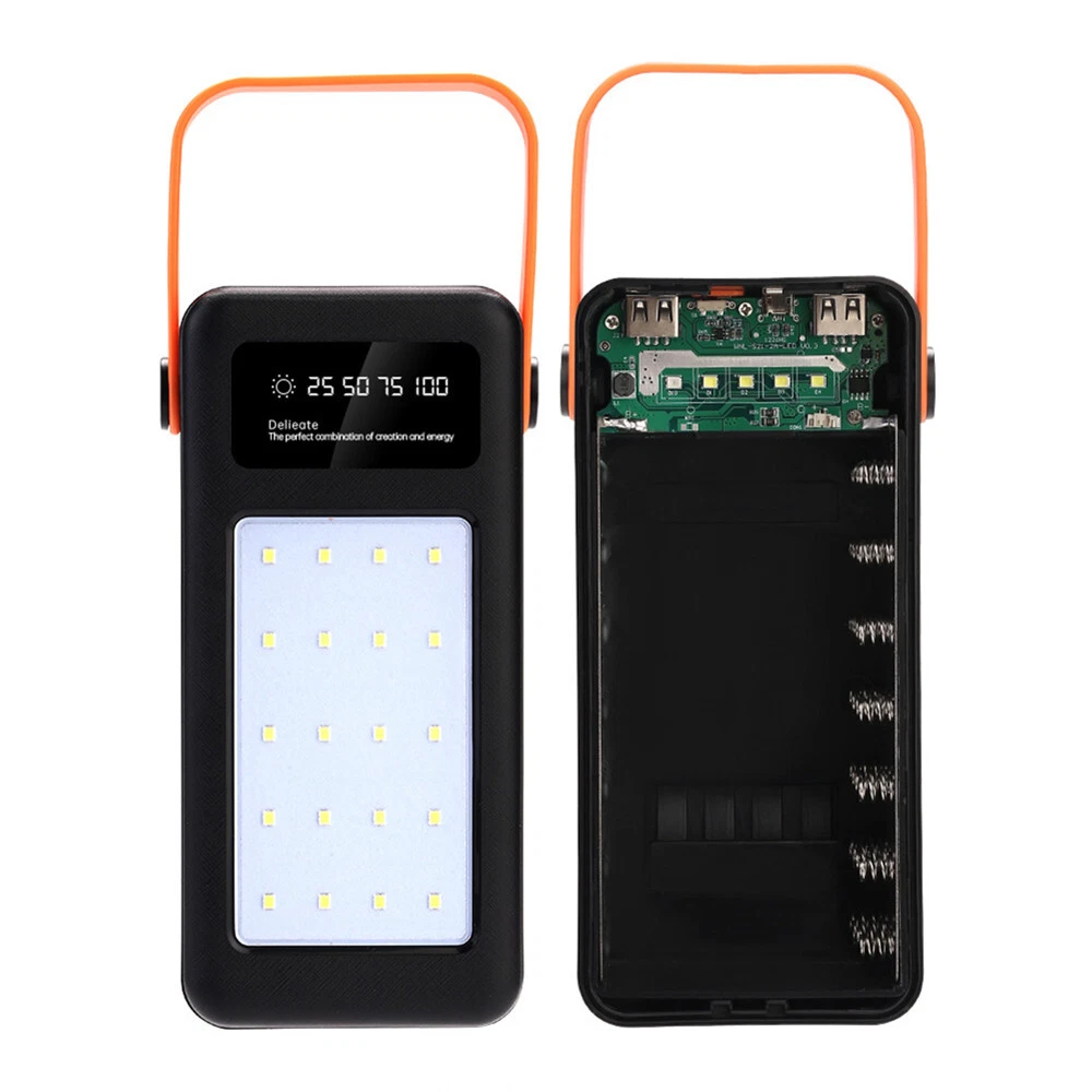 18650 Power Bank Case with LED Flashlight - No Soldering Needed  
