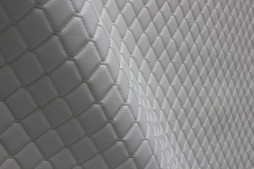 Quilted Vinyl Grain Faux Leather Upholstery Fabric Diamond | 2"x2" -4mm Foam 55" - Picture 164 of 199