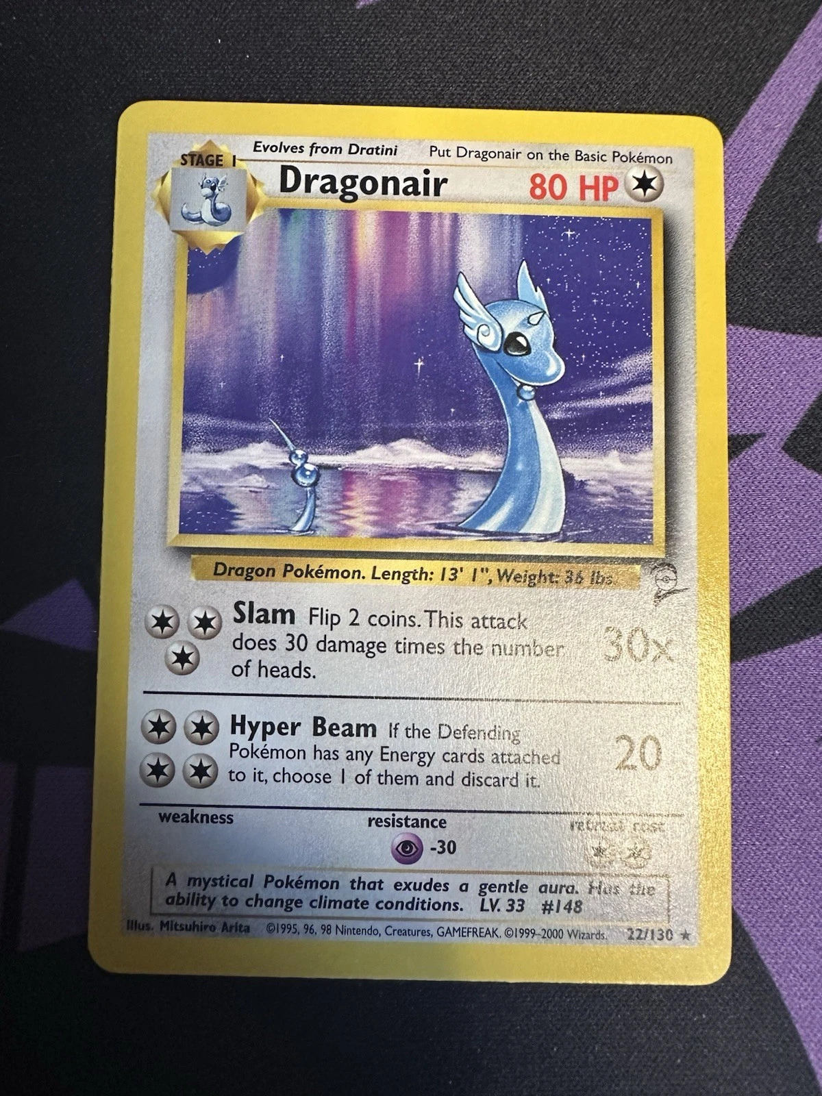 Dragonair 022/130, Base Set 2, WoTC, Pokemon Card TCG