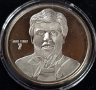 A 1 oz Silver .999 John Elway Denver Broncos, Highland Mint Coin COA