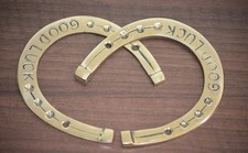 Lucky Horseshoe, Rustic Finish, Lightweight and Made of Brass