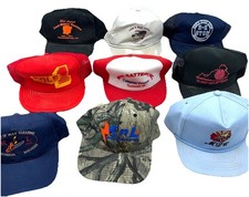 Vintage Trucker Hat Cap Lot Snap Back Strap Mesh Y2K Advertising Farm Mining JT3