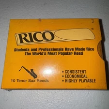 Rico by D'Addario Tenor Sax Reeds, Strength 3, 10-pack, RKA1030 New Old Stock