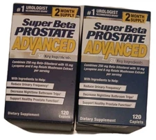 2 VITALITY SUPER BETA PROSTATE ADVANCED 3X INGREDIENT SUPPLEMENT 120 EACH!