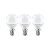 3 X Paulmann Led Leuchtmittel Tropfen P45 5,5W = 40W E14 Matt Kugel Warmweiß
