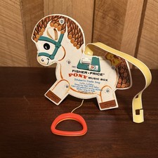 Vintage Fisher Price 1968 Pony Music Box Baby Mobile-Does NOT work