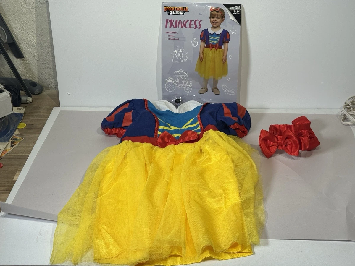 18 month disney princess dress Disney Princess Snow White Infant Baby Girls Cosplay Dress and Headband 12-18 Months