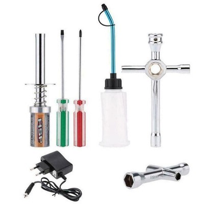 RC Nitro GAS Power Engine Starter Kit Glow Plug Igniter Car L4L0