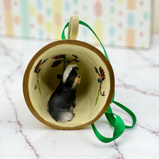 SHIH TZU DOG CHRISTMAS TEACUP ORNAMENT Holiday Hanging Decor Figure Figurine Fig
