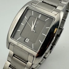 Melaleuca Quartz Watch Men Silver Rectangle Date Japan Analog New Batter 7.75"