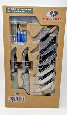 13 pc Mossy Oak Country Roots Hunting Knife Replaceable Blade