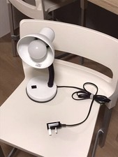 Adjustable White Desk Lamp, Switch, Corded UK Plug, LED E14 6W Cool White