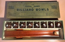 antique set Of The  Royal Game of Billiard Bo...