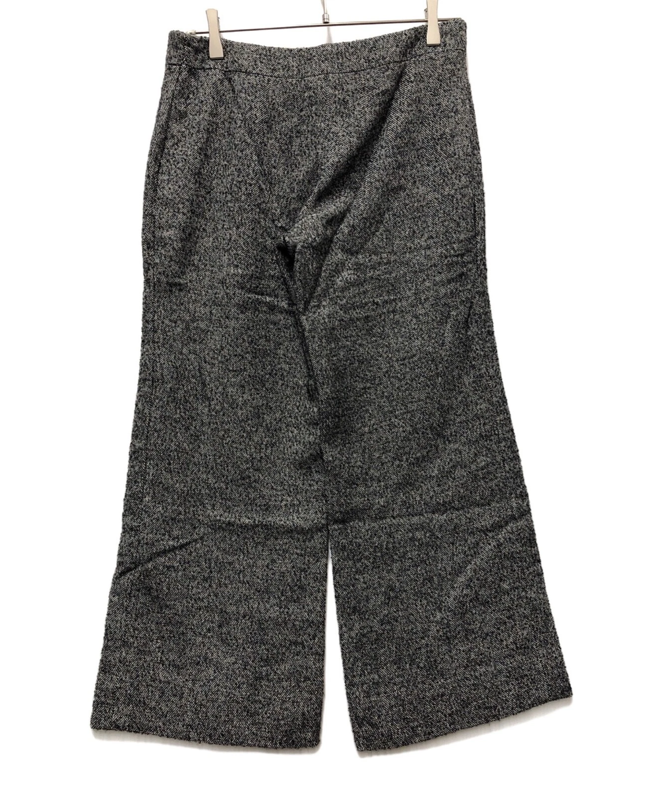 Chanel — Chanel Gray Pants Women's Authentic P26752V17003 Logo Buttons Long Pants Size 36