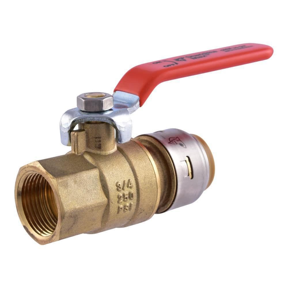 3/4 Inch Brass Push-to-Connect x FIP Ball Valve UR22186