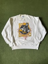 Vintage 90s Iowa Hawkeyes Crewneck Rare 1990 College Sweatshirt Adult Large