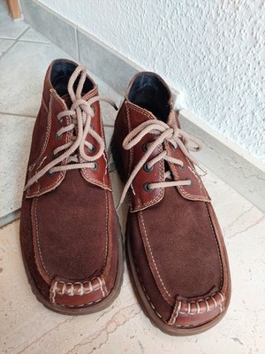 Camel Boots mittelbraun Gr. 8,5 Schnürboots Schnürschuh Leder Nubuk