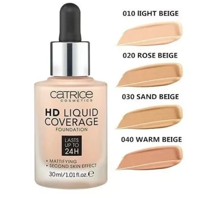 Catrice Cosmetics HD Liquid Coverage Foundation Lasts Up To 24 Hr 30ml Cheapest!