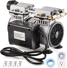 Pond & Lake Aeration System,Pond Aerator Pump,550W Power 5.2CFM for Up Silver 