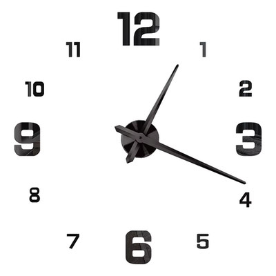 Große 3D-Wanduhr zum Selbermachen riesige Acryl Spiegeluhren Horloge Heimdekoration UK