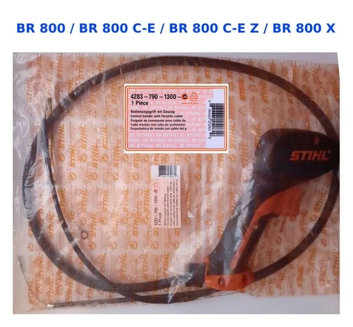 4283-790-1300 STIHL CONTROL HANDLE THROTTLE CABLE BR800 BR800X BR800C OEM