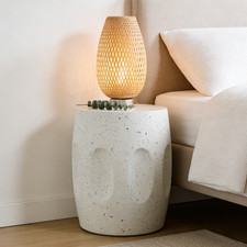 Side Table Coffee Terrazzo Magnesia Concrete Stool Stand fr Outdoor Patio Garden
