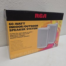 Pair Rca Pro-ls25 Cat No. 40-5012 60w Indoor Outdoor Waterproof Speakers New