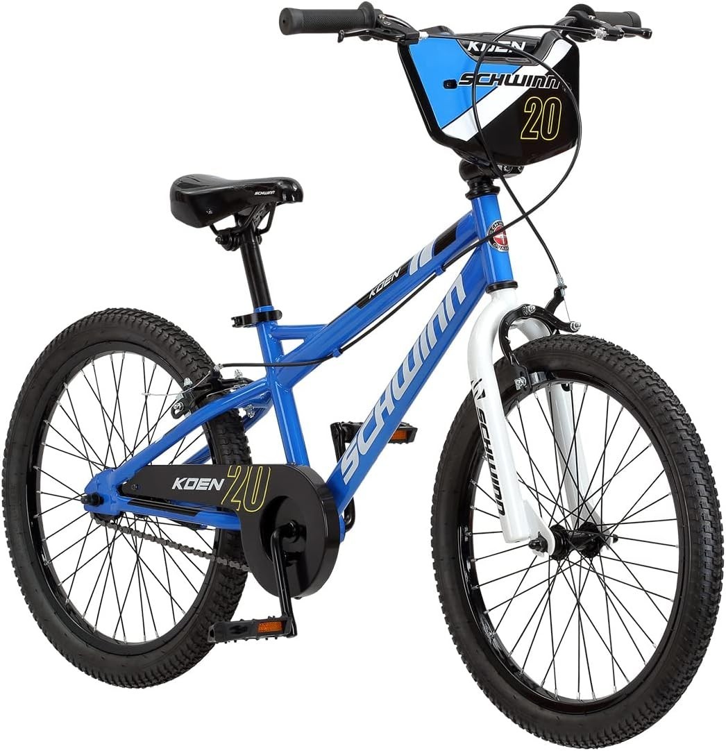 Blue BMX-Style Kids Bike with Adjustable Seat - Perfect for Ages 7