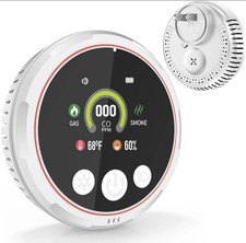 Portable 5-in-1 Carbon Monoxide,Smoke Gas Alarm HD Display, Home Travel Use
