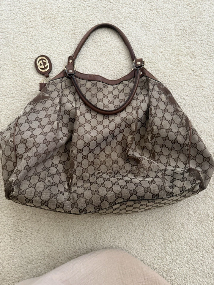 Gucci Large Canvas Shoulder Bag Sukey  - Image 2 of 3