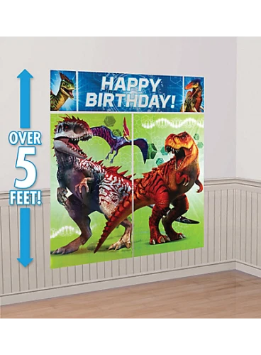 Jurassic World Scene Setter + Props ~ 17pc Dino Hybrid Birthday Party Decoration - Image 3 of 3